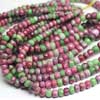 Beautiful Natural Earthmined Ruby Zoisite Premium Faceted Beads Strand Length 14 Inches and Size 3mm to 6mm approx.